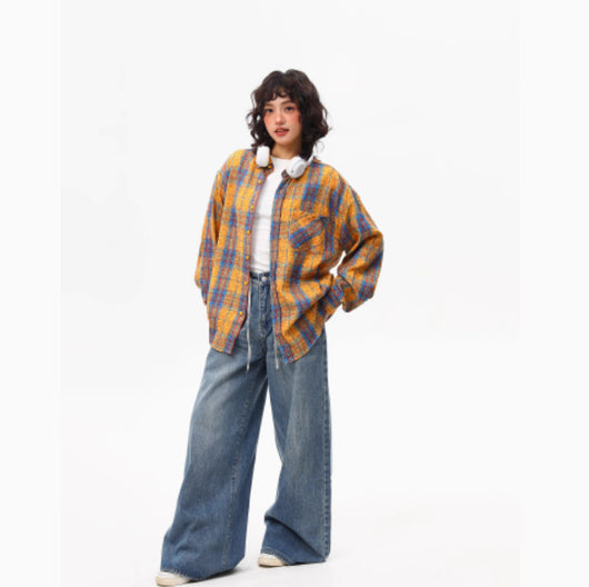 Camisa a Cuadros para Mujer Primavera y Otoño - Image 11