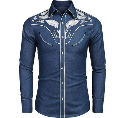 Camisa Suelta Estampada Estilo Western Americano - Image 27
