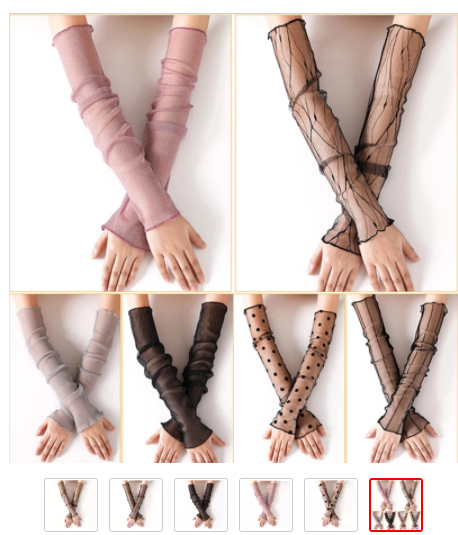 Protectores de Brazos en Encaje Ice Silk para Mujer - Guardabrazo Fresco para Conducir - Image 33