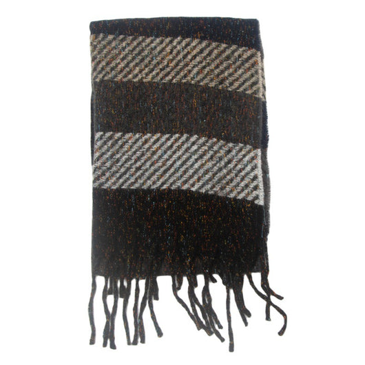 Bufanda Unisex a Rayas con Borlas - Cuello Cálido Europeo y Americano - Image 29