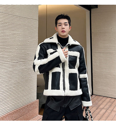 Chaqueta de Piel Fusión Francesa y Estilo Coreano - Image 18