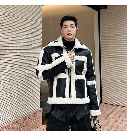 Chaqueta de Piel Fusión Francesa y Estilo Coreano - Image 18