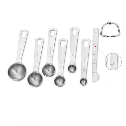 Juego de 7 Cucharas Medidoras de Acero Inoxidable para Repostería - Image 12