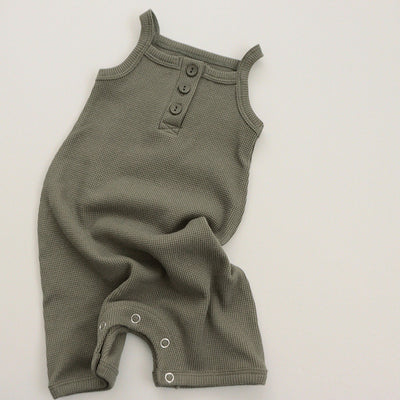 Pijama Romper de Algodón Waffle para Bebé - Diseño Fresco y Cómodo - Image 8