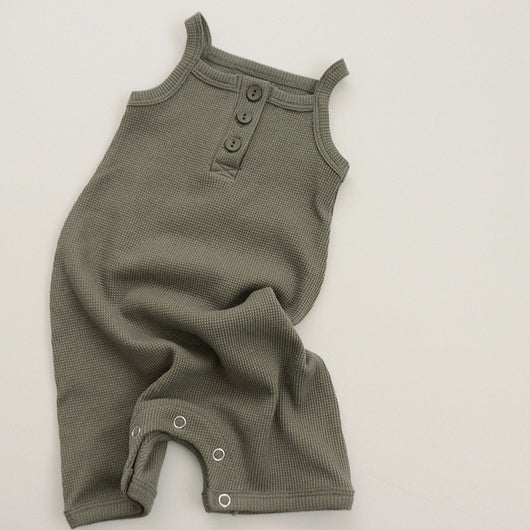 Pijama Romper de Algodón Waffle para Bebé - Diseño Fresco y Cómodo - Image 8