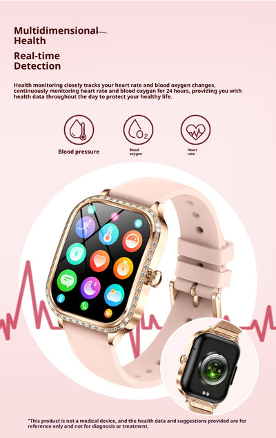 Reloj Inteligente MK88 para Mujer con Llamadas Bluetooth y Monitoreo de Salud - Image 16