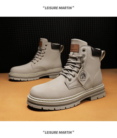 Botas de Trabajo Vintage en Cuero Genuino Talla Grande para Hombre - Image 16