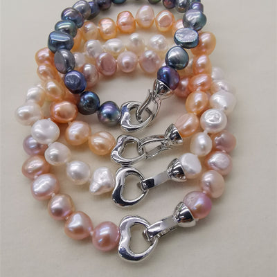 Pulsera de Perlas de Agua Dulce Blancas y Negras - Image 17
