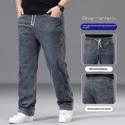 Pantalones Holgados de Cintura Elástica para Hombre Talla Grande - Image 3