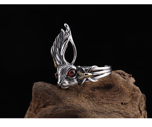 Anillo de Conejo del Zodiaco en Cristal Hecho a Mano - Estilo Hip-hop Urbano - Image 7