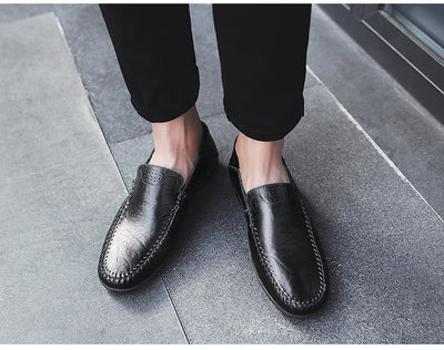 Zapatos de Cuero Casual para Hombre Estilo Británico Suela Flexible - Image 9