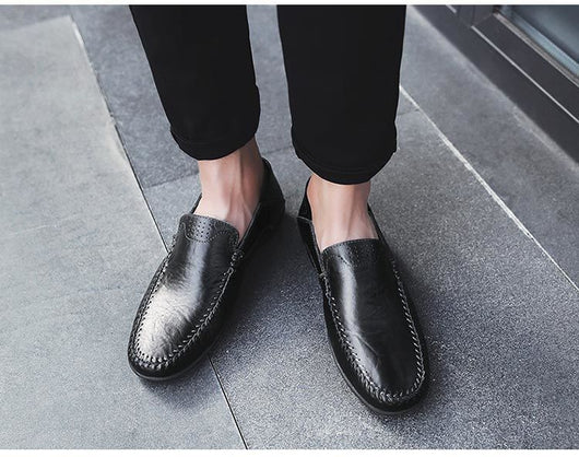 Zapatos de Cuero Casual para Hombre Estilo Británico Suela Flexible - Image 9