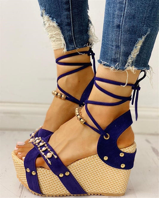 Sandalias de Tacón Alto Estilo Coreano para Mujer - Zapatos Casuales de Moda