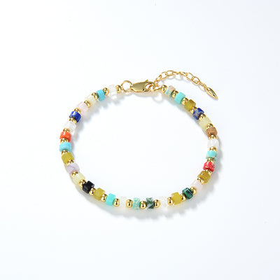Collar de Turquesa Shoushan con Gemas Multicolores Europeas y Americanas - Image 7