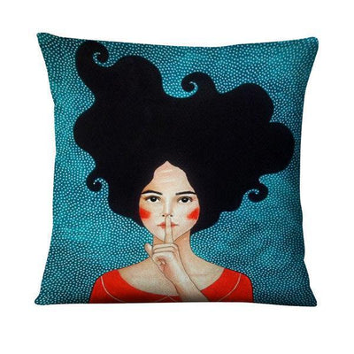 Funda de Almohada de Lino con Diseño Pintado Diario - Image 42