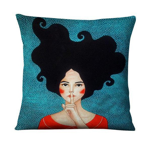 Funda de Almohada de Lino con Diseño Pintado Diario - Image 42
