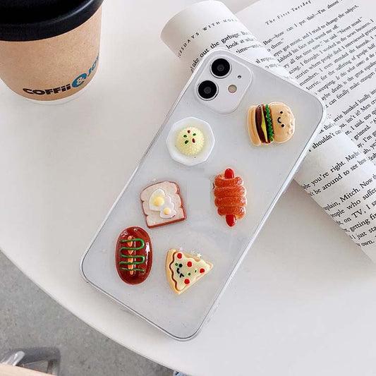 Funda Transparente para Celular Burger Pizza Estéreo - Image 2