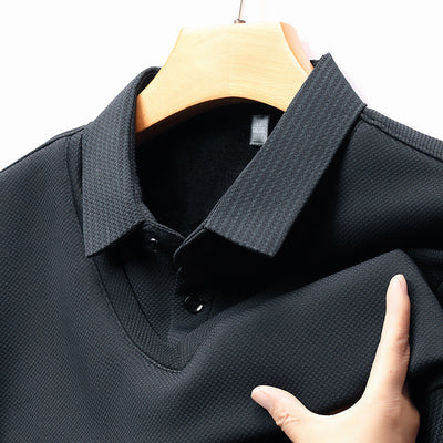 Playera Casual de Negocios con Efecto Dos Piezas y Mangas Rayadas - Image 12