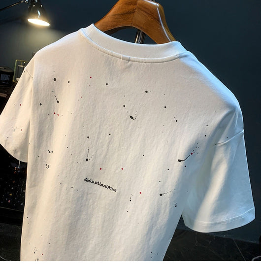 Playera Hombre Estampado Tinta Splash Manga Corta - Image 13