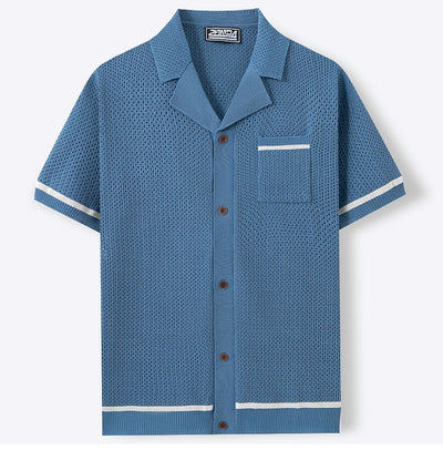 Polo Cubano de Manga Corta en Punto para Hombre - Estilo Verano - Image 22