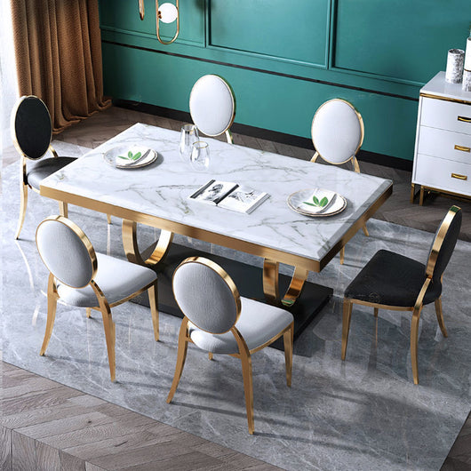 Conjunto de Comedor Moderno en Pizarra: Mesa y Sillas Elegantes - Image 4