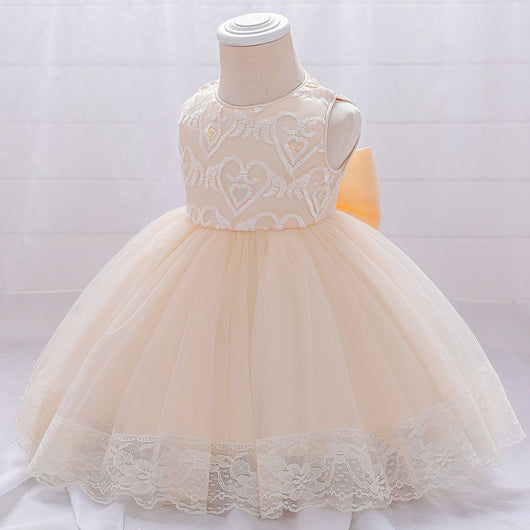 Vestido de Niña Europeo Americano con Bordado en Malla - Image 6