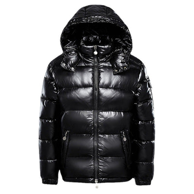 Abrigo Corto Brillante Acolchado para Hombre - Chaqueta de Plumón Térmico - Image 6