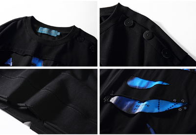 Camiseta Casual Suelta con Botones para Hombre - Image 8