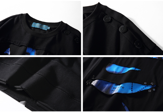 Camiseta Casual Suelta con Botones para Hombre - Image 8