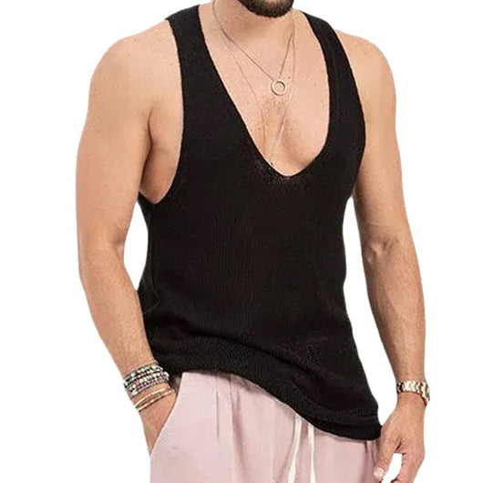 Chaleco Deportivo de Algodón para Hombre - Estilo Musculoso Europeo y Americano - Image 5