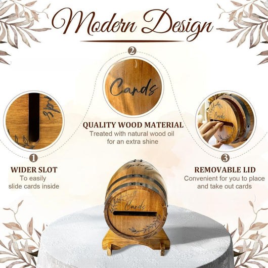 Caja de Regalos Estilo Barril de Vino para Bodas y Eventos - Image 10