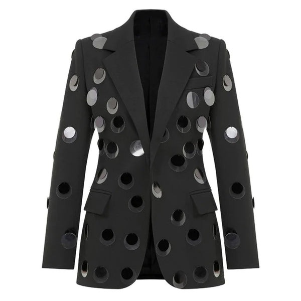Blazer de Botones con Detalles de Lentejuelas