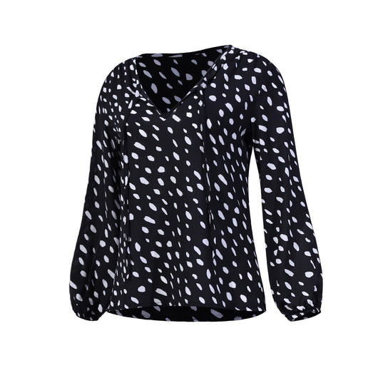 Camiseta con Escote V y Lunares - Image 14