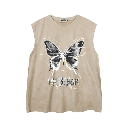 Playera Chaleco con Estampado de Mariposas para Hombre - Image 2