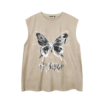 Playera Chaleco con Estampado de Mariposas para Hombre - Image 2