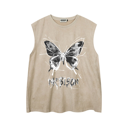 Playera Chaleco con Estampado de Mariposas para Hombre - Image 2