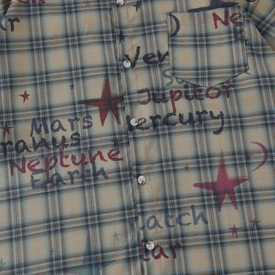 Camisa de Cuadros Manga Corta con Degradado para Hombre - Image 3