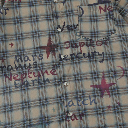 Camisa de Cuadros Manga Corta con Degradado para Hombre - Image 3
