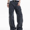 Pantalones Cargo Mujer Cintura Alta Pierna Ancha Casual