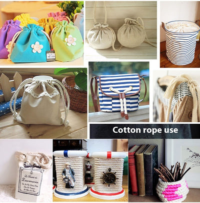 Coiled beige three-strand coarse cotton rope, showcasing its natural texture and thickness on a white background. - Image 14