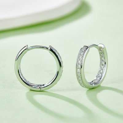Aretes de Moissanita en Plata de Ley con Diamantes de Alta Calidad - Image 9