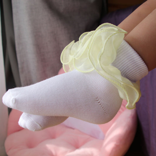 Calcetines de Tubo Medio en Algodón con Encaje 3D para Niños - Image 3