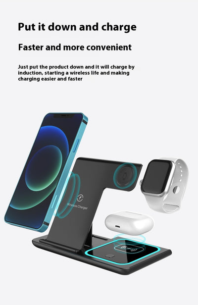 Cargador Inalámbrico Múltiple 4 en 1 - Compatible con Smartphone, Reloj y Auriculares - Image 13