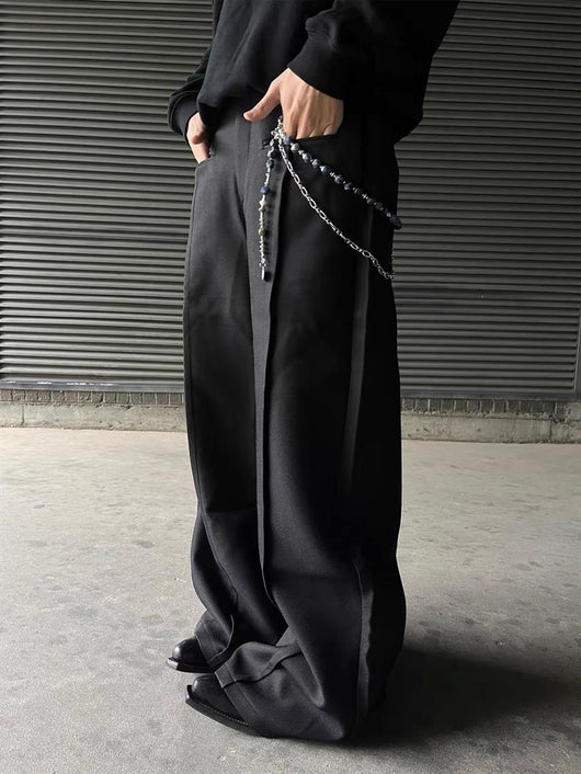 Pantalón Cargo Multifuncional con Cadena de Cintura y Cierre Combinado - Image 38