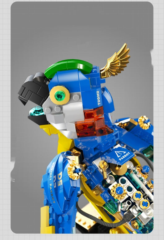 Loro Guacamayo Steampunk Mecánico Educativo Armable - Image 11