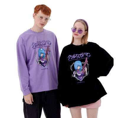 Playera Anime Pareja Manga Larga Unisex Suelta y Cómoda - Image 6