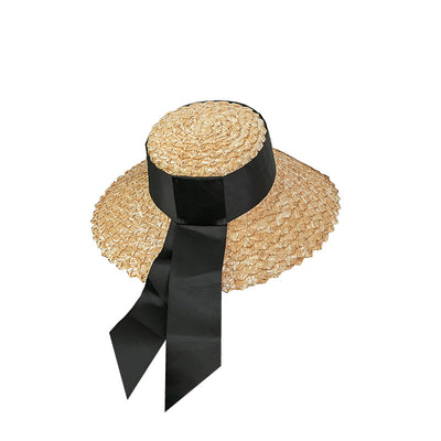 Sombrero de Paja Trenzado Angular con Protección Solar - Image 2