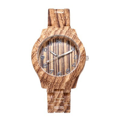 Reloj de Moda Unisex con Patrón de Bambú y Números Creativos - Image 5