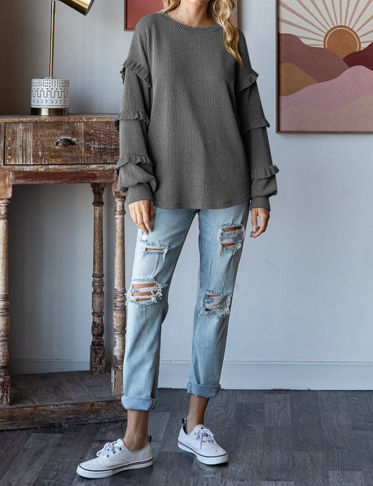 Blusa Elegante con Mangas Linterna y Encaje - Image 18