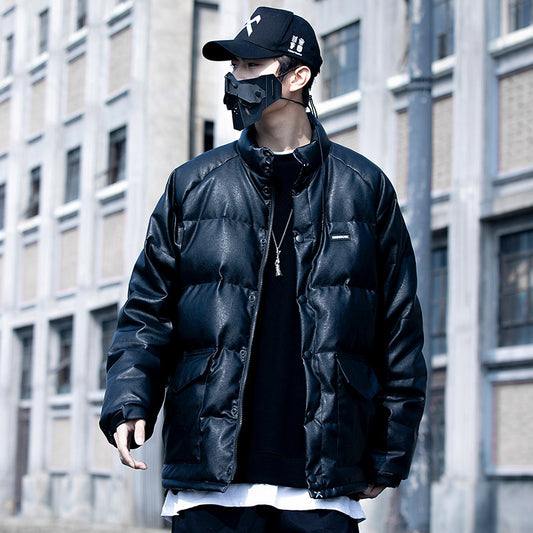 Chaqueta Acolchada de Diseño para Hombre con Cuello Alto